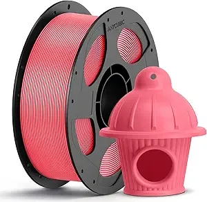 Anycubic ANYCUBIC PETG Filament, 3D Printer Filament, Dimensional Accuracy +/-, Exceptional Toughness, Print with Most FDM 3D Printers, 1KG Reusable Spool, Pink