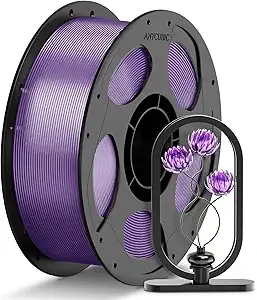 Anycubic ANYCUBIC PETG Filament, 3D Printer Filament, Translucent and Vibrant, Dimensional Accuracy +/-, Print with Most FDM 3D Printers, 1KG Reusable Spool, Semi-Clear Purple