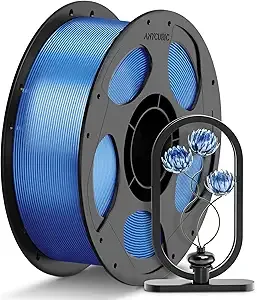 Anycubic ANYCUBIC PETG Filament, 3D Printer Filament, Translucent and Vibrant, Dimensional Accuracy +/-, Print with Most FDM 3D Printers, 1KG Reusable Spool, Semi-Clear Blue