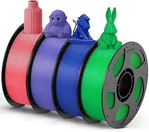 Anycubic ANYCUBIC PETG Filament Bundle, 3D Printer Filament, Dimensional Accuracy +/-, Exceptional Toughness, 1KG Reusable Spool, 4KG Pink+Purple+Blue+Green