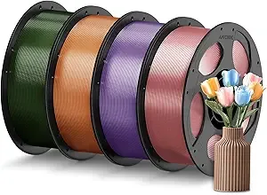 Anycubic ANYCUBIC PETG Filament Bundle, 3D Printer Filament, Dimensional Accuracy +/-, 1KG Reusable Spool, 4KG Translucent Brown + Trans-Pink + Translucent Olive + Translucent Purple