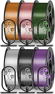 Anycubic ANYCUBIC PETG Filament Bundle, 3D Printer Filament, 1KG Reusable Spool, 6KG Translucent Brown + Translucent Pink + Translucent Olive + Translucent Purple + Clear + Translucent Grey