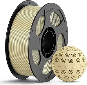 Anycubic ANYCUBIC PETG Filament, 3D Printer Filament, Dimensional Accuracy +/-, Exceptional Toughness, Print with Most FDM 3D Printers, 1KG Reusable Spool, Beige