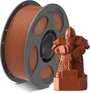 Anycubic ANYCUBIC Marble PLA 3D Printer Filament, 3D Printing Rock PLA Filament Dimensional Accuracy +/-, 1KG Spool (2.2 lbs), Brick Red
