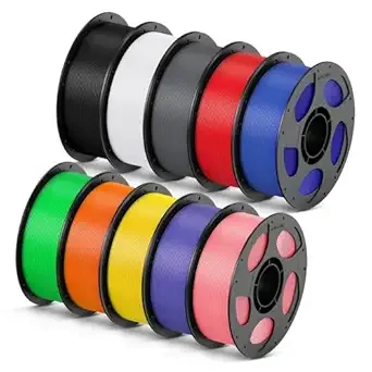 Anycubic ANYCUBIC High Speed 3D Printer Filament Bundle, 10KG Pearl Black+Bright White+Texture Grey+Bright Red+Dazzling Blue+Classic Green+Vibrant Orange+Vibrant Yellow+Purple Opulence+Strawberry Pink