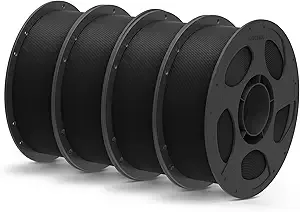 Anycubic ANYCUBIC Matte PLA Filament Bundle 4KG, 3D Printing PLA Filament Dimensional Accuracy +/-, 1KG Reusable Spool, Matte Black
