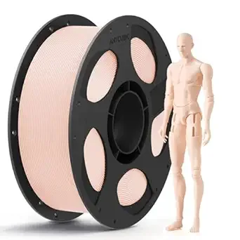 Anycubic ANYCUBIC PLA 3D Printer Filament, 3D Printing PLA Filament Dimensional Accuracy +/-, 1KG Reusable Spool (2.2 lbs), Beige Pla, Mia Pink, Ideal Skin Tone Pls for Action Figures & Dolls