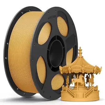 Anycubic ANYCUBIC PLA 3D Printer Filament, 3D Printing PLA Filament Dimensional Accuracy +/-, 1KG Reusable Spool (2.2 lbs), Gold