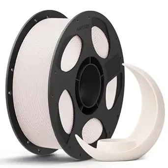 Anycubic ANYCUBIC PLA 3D Printer Filament, 3D Printing PLA Filament Dimensional Accuracy +/-, 1KG Reusable Spool (2.2 lbs), Mia White, Ideal Skin Tone PLA for Action Figures & Dolls