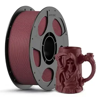 Anycubic ANYCUBIC Carbon Fiber PLA Filament, PLA-CF Enhanced Rigidity 3D Printer Filament, Matte Texture, 1KG Reusable Spool, Vintage Red