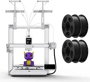 Anycubic (Bundle Anycubic Kobra X) Anycubic Kobra X 3D Printer + ANYCUBIC PLA Filament 4KG Black, Multicolor 3D Printer for Kids and Beginners
