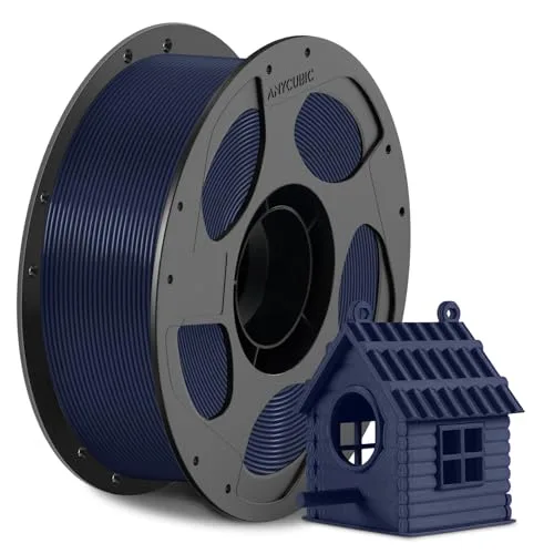 Anycubic ANYCUBIC ASA Filament, Weather & Heat Resistant, 3D Printer Filament Suitable for Printing Outdoor Functional Parts, Dimensional Accuracy +/-, 1KG Reusable Spool, Deep Sea Blue