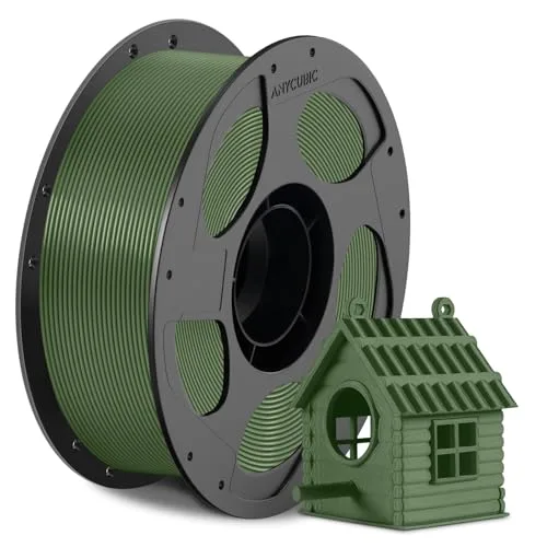 Anycubic ANYCUBIC ASA Filament, Weather & Heat Resistant, 3D Printer Filament Suitable for Printing Outdoor Functional Parts, Dimensional Accuracy +/-, 1KG Reusable Spool, Olive Green