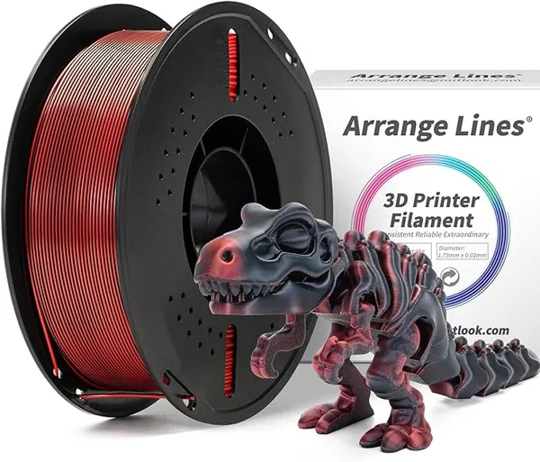 Arrange Lines PLA Silk Black and Red