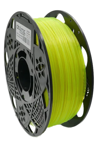 Atomic Filament Translucent Neon Yellow PETG PRO - UV Reactive AMS Compatible