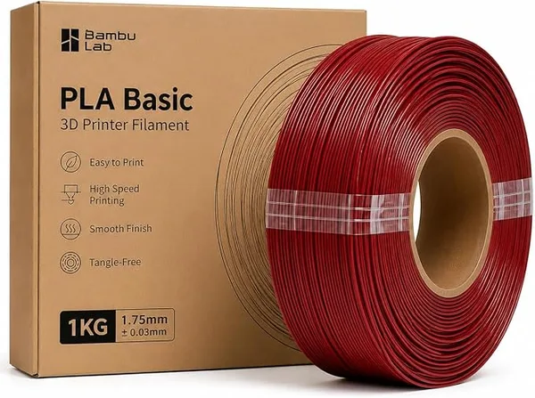 Bambu Lab Bambu Lab PLA Filament Matte 3D Printer Filament PLA 1kg High Tenacity - Maroon Red (10205) - Refill