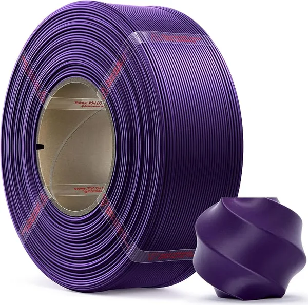 Bambu Lab PLA Basic, Pre-Dried Refill Filament 1kg (2.2lbs) for Reusable Spools Spool-Less 3D Printing Filament, Compatible with Bambu Lab 3D Printers – Indigo Purple