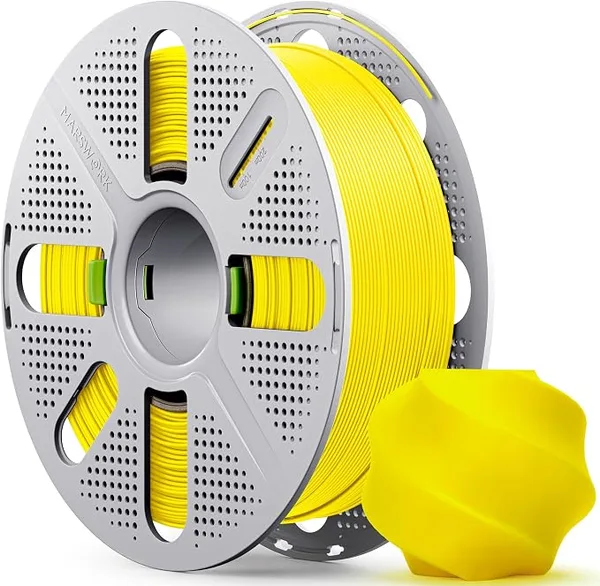 Bambu Lab PLA Basic, Pre-Dried Filament with Quick-Swap Reusable Spool 1kg (2.2lbs) 3D Printing Filament, Compatible with Bambu Lab 3D Printers – Yellow