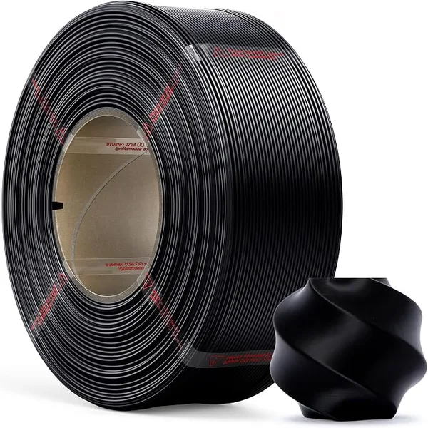 Bambu Lab PLA Basic, Pre-Dried Refill Filament 1kg (2.2lbs) for Reusable Spools Spool-Less 3D Printing Filament, Compatible with Bambu Lab 3D Printers – Black