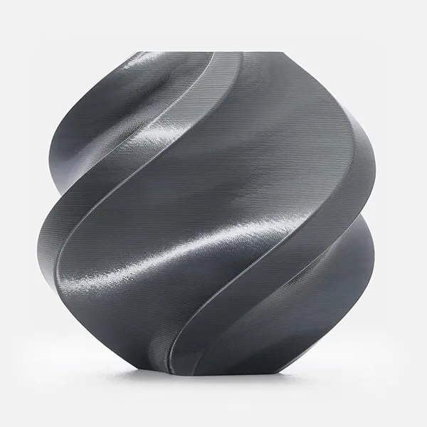 Bambu Lab Bambu Lab PLA Silk+ Filament 1kg Spool - PLA 3D Printer Filament, Smooth Finish, Low Warp, Easy to Print, Compatible with Bambu Lab & Most FDM 3D Printers - Titan Gray (13108) - Refill