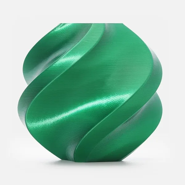 Bambu Lab Bambu Lab PLA Silk+ Filament 1kg Spool - PLA 3D Printer Filament, Smooth Finish, Low Warp, Easy to Print, Compatible with Bambu Lab & Most FDM 3D Printers - Candy Green (13506) - Spool