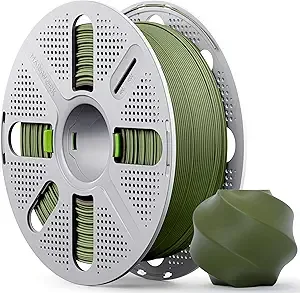 Bambu Lab Matte Dark Green PLA Filament with Quick-Swap Reusable Spool 1kg (2.2lbs) 3D Printing Filament, Compatible with Bambu Lab 3D Printers