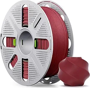Bambu Lab Matte Burgundy PLA Filament with Quick-Swap Reusable Spool 1kg (2.2lbs) 3D Printing Filament, Compatible with Bambu Lab 3D Printers