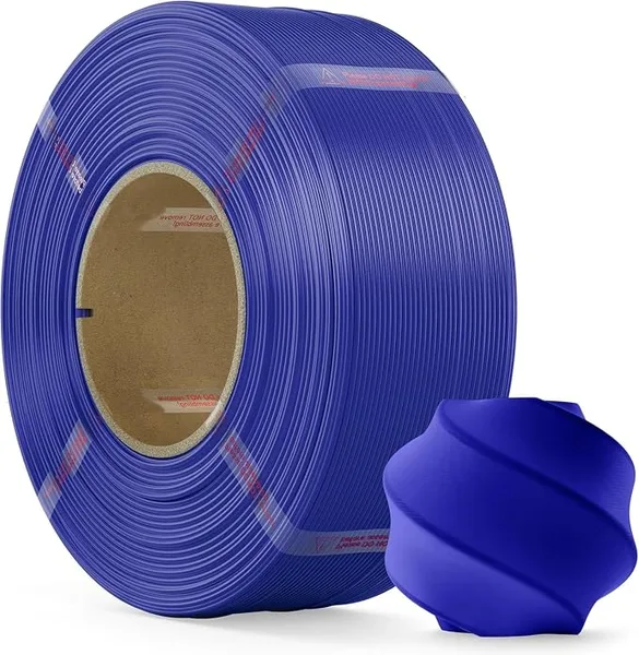 Bambu Lab PLA Basic Refill Filament 1kg (2.2lbs) for Reusable Spools Spool-Less 3D Printing Filament, Compatible with Bambu Lab 3D Printers - Dark Blue