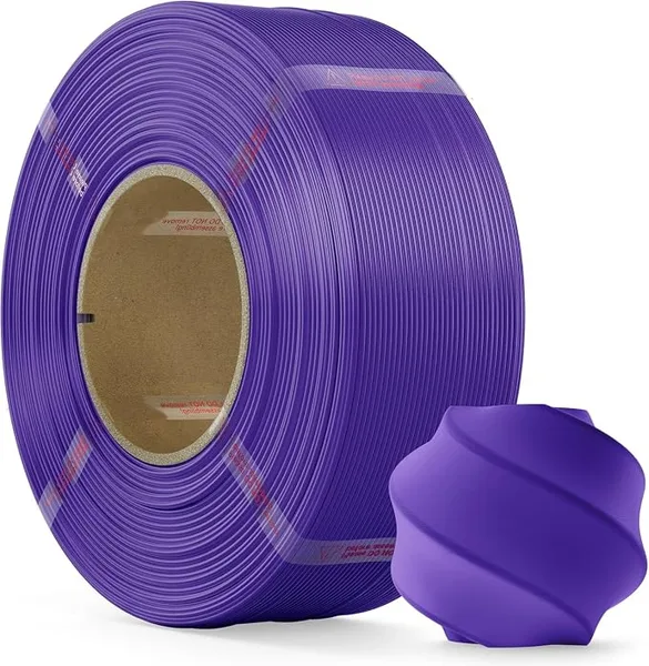 Bambu Lab PLA Basic Refill Filament 1kg (2.2lbs) for Reusable Spools Spool-Less 3D Printing Filament, Compatible with Bambu Lab 3D Printers - Purple