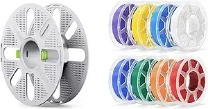 Bambu Lab Quick-Swap Reusable Spool and Pre-Dried PLA Basic Bundle 8x250g