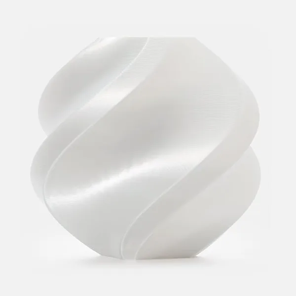 Bambu Lab Bambu Lab PLA Silk+ Filament 1kg Spool - PLA 3D Printer Filament, Smooth Finish, Low Warp, Easy to Print, Compatible with Bambu Lab & Most FDM 3D Printers - White (13110) - Refill