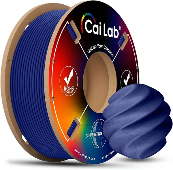 CaiLab PETG 3D Printer Filament 200g*4 - PLA+ABS Fusion High Performance, ± Accuracy, Strong Odorless Toughness - Industrial for Professionals, Hobbyists (Black+White+Gray+Transparent)