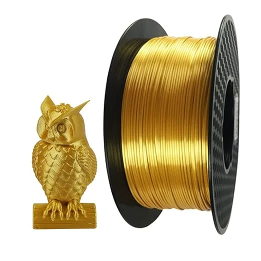 CC3D CC3D Silk Gold PLA Filament 1KG 3D Printer Filament 2.2LBS Spool 3D Printing Materials Shine Silky Shiny Metallic Metal Silk PLA Gold Color