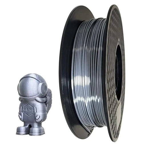 CC3D Shiny Silk Silver PLA Filament 3D Printer Filament 0.5KG Shiny Metallic Metal Silky Shine PLA Material 500g