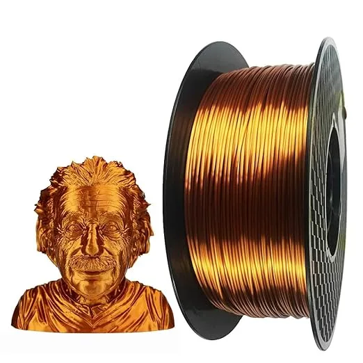 CC3D CC3D Silk Copper PLA 3D Printer Filament 1KG 2.2LBS Spool 3D Printing Material Shine Silky Shiny Metallic Metal Copper PLA Filament