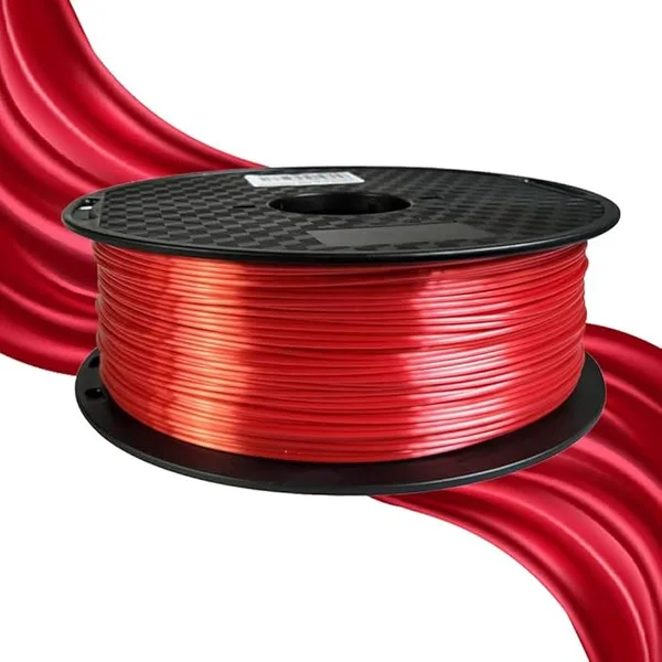 CC3D CC3D Silk Red PLA Filament 1KG 3D Printer Filament Spool FDM 3D Printing Material Shiny Finish Silky PLA Glossy Metal Filament Metallic Red PLA
