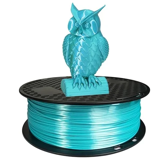 CC3D CC3D Silk Blue PLA Filament 3D Printer Filament 1KG Shiny Cyan PLA 3D Printing Material Shine Silky Shiny Metallic Metal Light Blue Filament