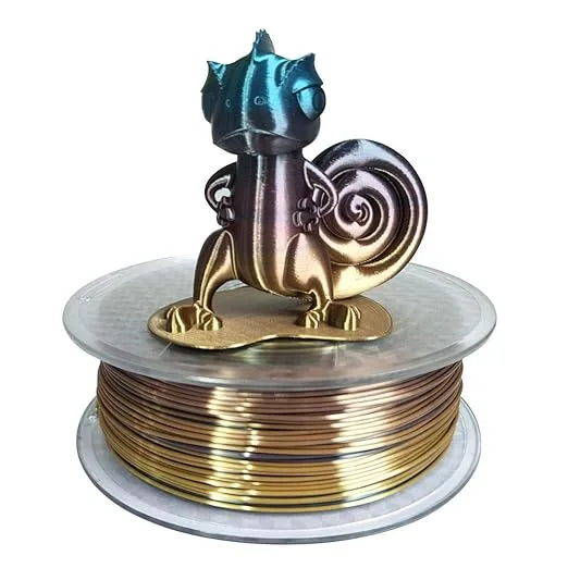CC3D CC3D Silk Rainbow PLA Filamentt 1KG 3D Printer Filament Multi Multicolor 3D Printing Materials Gradually Changing Color Rainbow Multicolored Metallic Gradient Color PLA