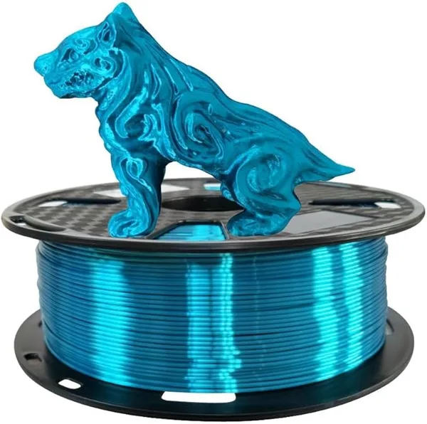 CC3D CC3D Silk Enamel Blue PLA Filament 3D Printer Filament 1KG 2.2LBS Spool Silky Shiny Metallic Cyan Metal 3D Printing Material Shiny Blue