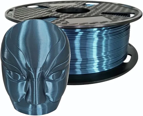 CC3D CC3D Silk Dark Cyan PLA Filament 1KG 3D Printer Filament 2.2LBS 3D Printing Material Silky Shiny Metallic Metal Silk PLA Deep Gray Blue Color