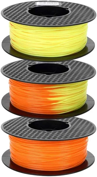 CC3D CC3D 31℃ Temperature Color Changing PLA Filament Orange to Yellow 1KG 3D Printer Filament Color Changing with Temperature 3D Printing Materials Thermochromic PLA Orange Yellow Color