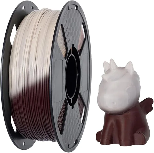 CC3D CC3D 31℃ Temperature Color Changing PLA Filament Brown to White 1KG 3D Printer Filament 3D Printing Materials Temperature Color Change PLA Brown to White