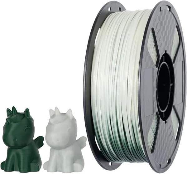 CC3D CC3D 31℃ Temperature Color Changing PLA Filament 1KG 3D Printer Filament 3D Printing Materials Temperature Color Change PLA Dark Green to White