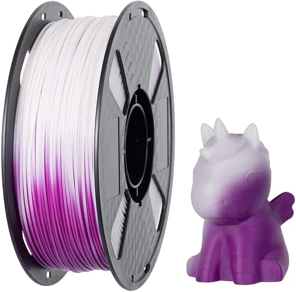 CC3D CC3D Temperature Shift Color Changing PLA Filament 1KG 3D Printer Filament Color Change 3D Printing Materials Violet to White