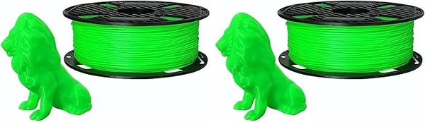CC3D CC3D Max PLA Filament Fluo Green 1KG FDM 3D Printer 2.2LBS Spool 3D Printing Material PLA Pro Plus + Filament Bright Fluorescent Green Color (Pack of 2)