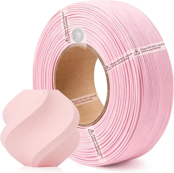CCTree Bamboo Original PLA Pure Refill Filament, Milky Pink 17200 | Without spool, Food contact grade matte surface, with RFID for Bambu Lab A/X/P/H 3D Printer series, AMS, 1 KG +/-