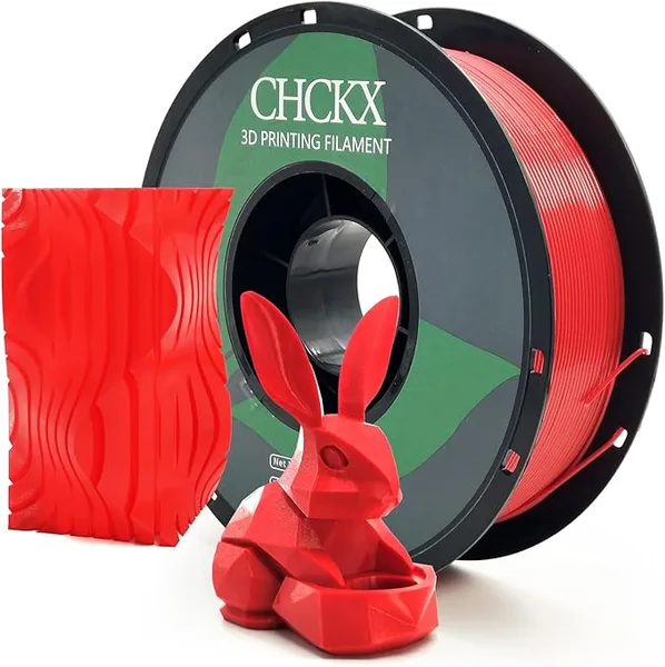 CHCKX CHCKX PETG 3D Printer Filament, Dimensional Accuracy +/-, 1kg Spool(2.2lbs) Fit for Most 3D Printers, Red