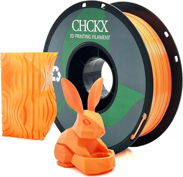 CHCKX CHCKX PETG 3D Printer Filament, Dimensional Accuracy +/-, 1kg Spool(2.2lbs) Fit for Most 3D Printers, Orange