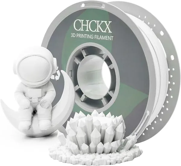 CHCKX CHCKX PETG Glass Fiber 3D Printer Filament, Dimensional Accuracy +/-, 1kg Spool(2.2lbs) Fit for Most 3D Printers, White
