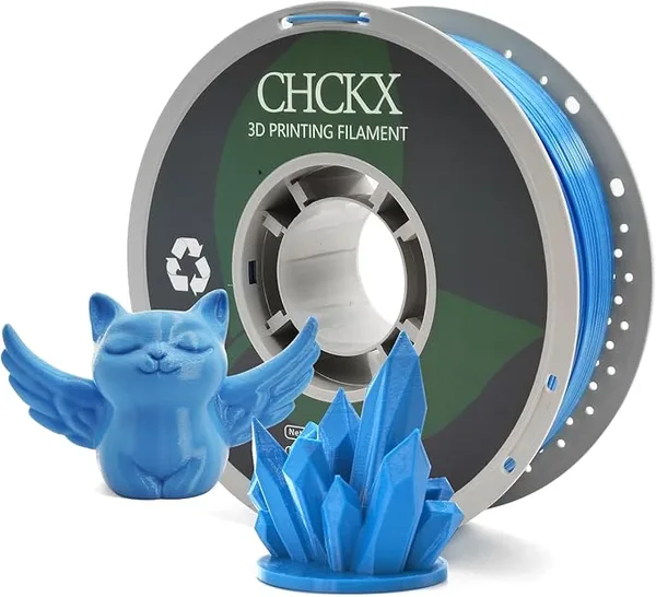 CHCKX CHCKX PETG 3D Printer Filament, Dimensional Accuracy +/-, 1kg Spool(2.2lbs) Fit for Most 3D Printers,Blue
